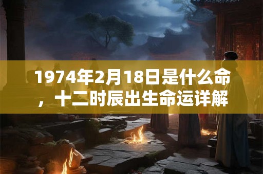 1974年2月18日是什么命，十二时辰出生命运详解