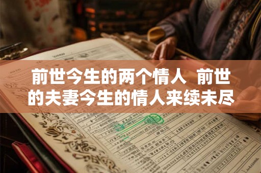 前世今生的两个情人  前世的夫妻今生的情人来续未尽的缘