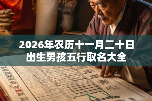 2026年农历十一月二十日出生男孩五行取名大全