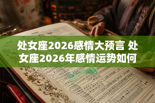 处女座2026感情大预言 处女座2026年感情运势如何