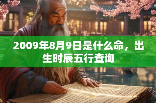 2009年8月9日是什么命，出生时辰五行查询