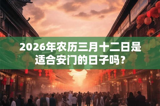 2026年农历三月十二日是适合安门的日子吗？