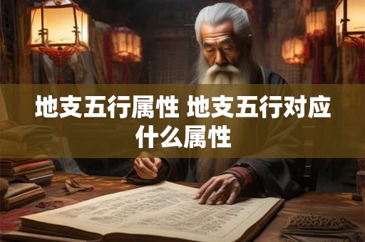 地支五行属性 地支五行对应什么属性