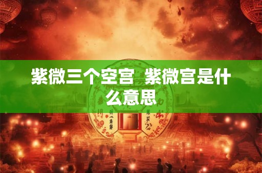 紫微三个空宫  紫微宫是什么意思