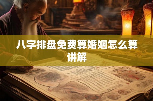 八字排盘免费算婚姻怎么算讲解