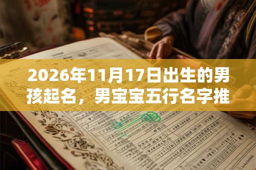 2026年11月17日出生的男孩起名，男宝宝五行名字推荐