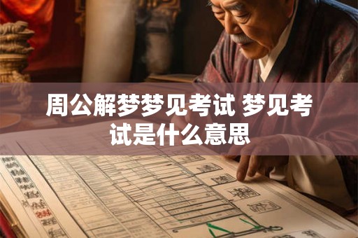 周公解梦梦见考试 梦见考试是什么意思