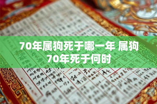 70年属狗死于哪一年 属狗70年死于何时 70年属狗死于哪一年 属狗70年死于何时