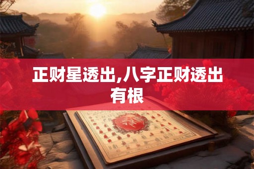 正财星透出,八字正财透出有根