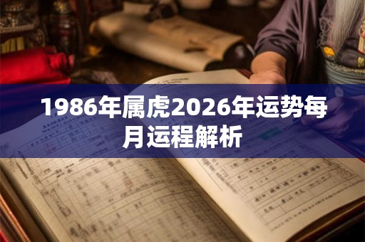 1986年属虎2026年运势每月运程解析