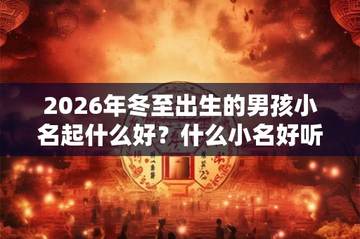 2026年冬至出生的男孩小名起什么好？什么小名好听寓意好？