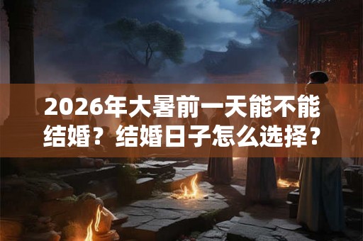 2026年大暑前一天能不能结婚？结婚日子怎么选择？