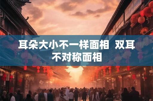 耳朵大小不一样面相 双耳不对称面相 耳朵大小不一样面相 双耳不对称面相