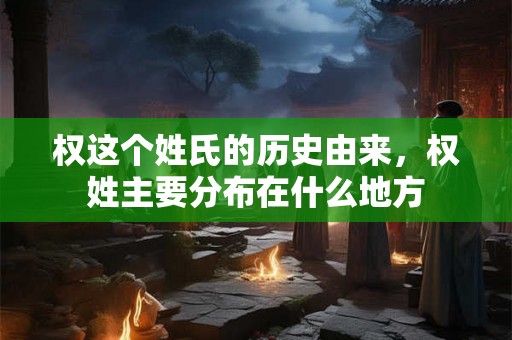 权这个姓氏的历史由来，权姓主要分布在什么地方