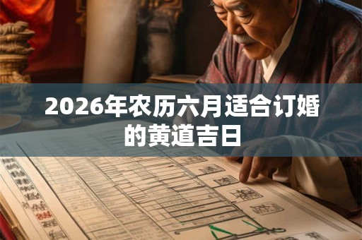 2026年农历六月适合订婚的黄道吉日