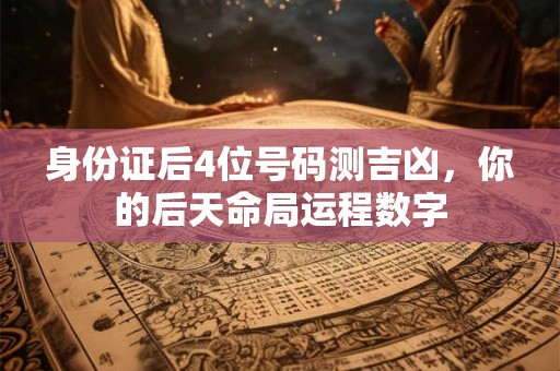 身份证后4位号码测吉凶，你的后天命局运程数字