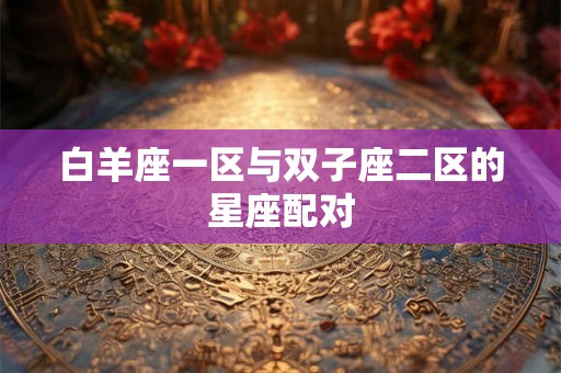 白羊座一区与双子座二区的星座配对