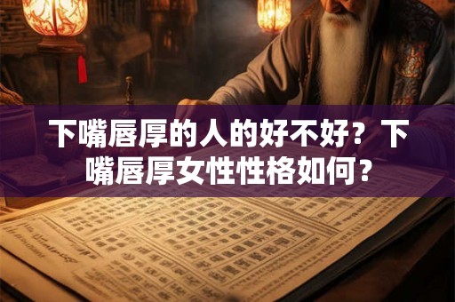 下嘴唇厚的人的好不好？下嘴唇厚女性性格如何？
