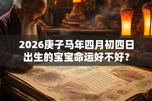 2026庚子马年四月初四日出生的宝宝命运好不好？