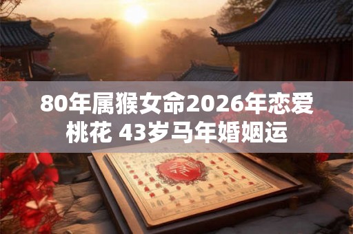 80年属猴女命2026年恋爱桃花 43岁马年婚姻运