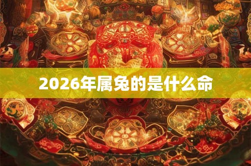 2026年属兔的是什么命