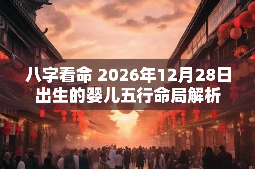 八字看命 2026年12月28日出生的婴儿五行命局解析
