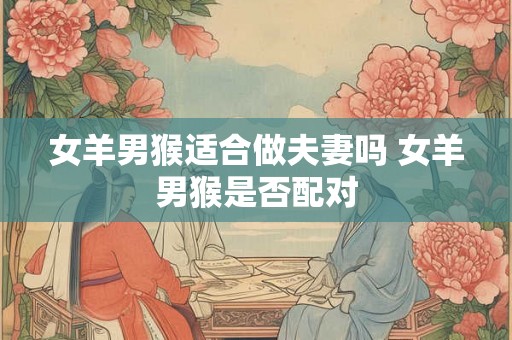 女羊男猴适合做夫妻吗 女羊男猴是否配对