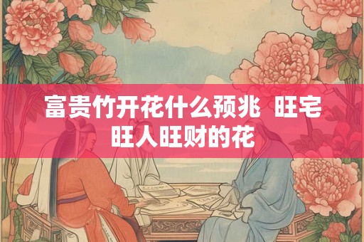 富贵竹开花什么预兆  旺宅旺人旺财的花