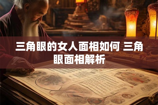 三角眼的女人面相如何 三角眼面相解析
