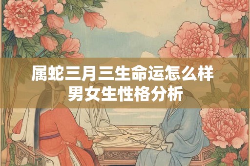 属蛇三月三生命运怎么样 男女生性格分析