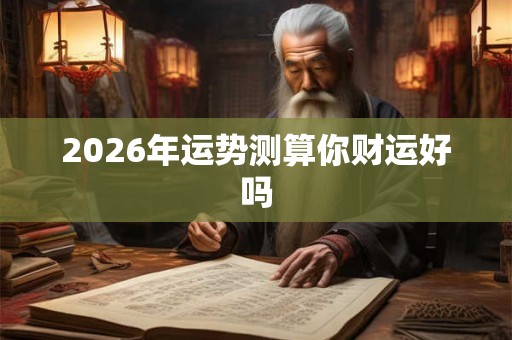 2026年运势测算你财运好吗
