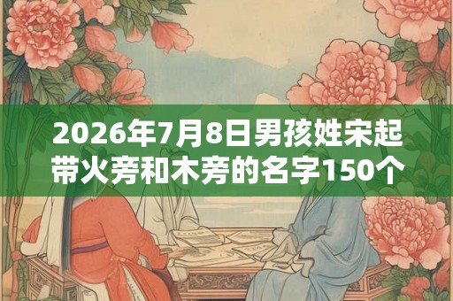 2026年7月8日男孩姓宋起带火旁和木旁的名字150个好名