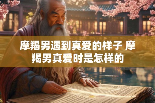 摩羯男遇到真爱的样子 摩羯男真爱时是怎样的