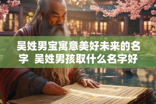 吴姓男宝寓意美好未来的名字  吴姓男孩取什么名字好