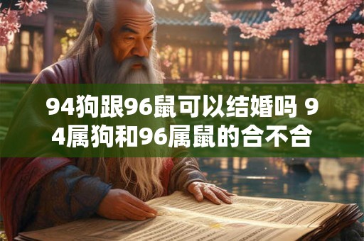 94狗跟96鼠可以结婚吗 94属狗和96属鼠的合不合