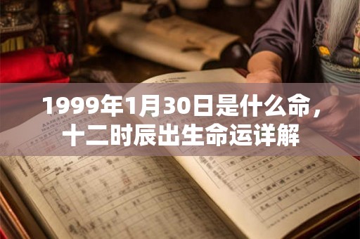 1999年1月30日是什么命，十二时辰出生命运详解