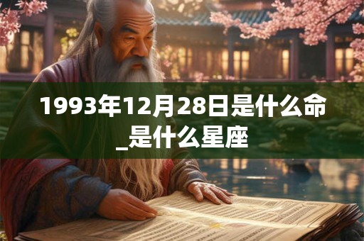 1993年12月28日是什么命_是什么星座