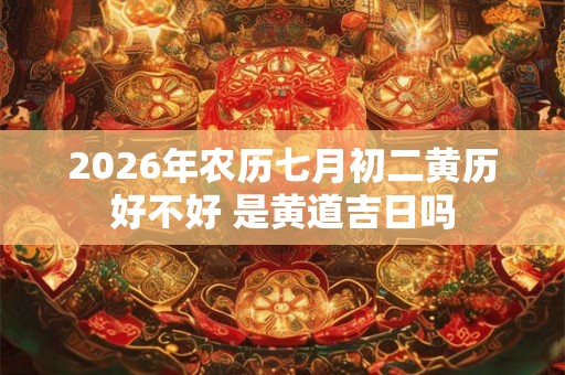 2026年农历七月初二黄历好不好 是黄道吉日吗