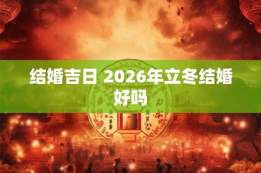 结婚吉日 2026年立冬结婚好吗