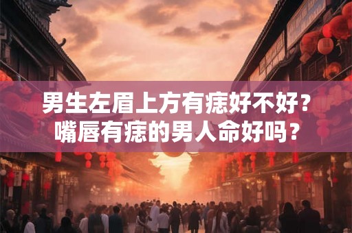 男生左眉上方有痣好不好？嘴唇有痣的男人命好吗？