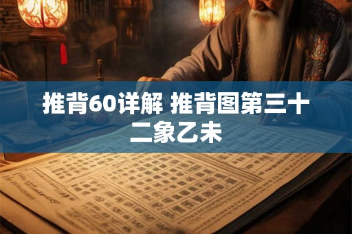 推背60详解 推背图第三十二象乙未