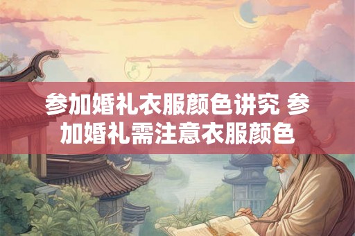 参加婚礼衣服颜色讲究 参加婚礼需注意衣服颜色 参加婚礼衣服颜色讲究 参加婚礼需注意衣服颜色