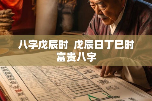 八字戊辰时  戊辰日丁巳时富贵八字