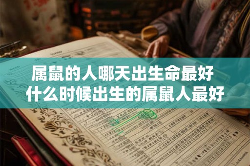 属鼠的人哪天出生命最好 什么时候出生的属鼠人最好命