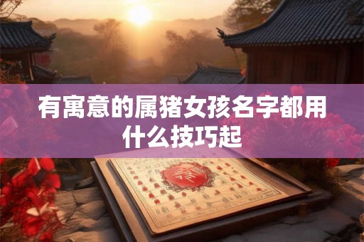 有寓意的属猪女孩名字都用什么技巧起