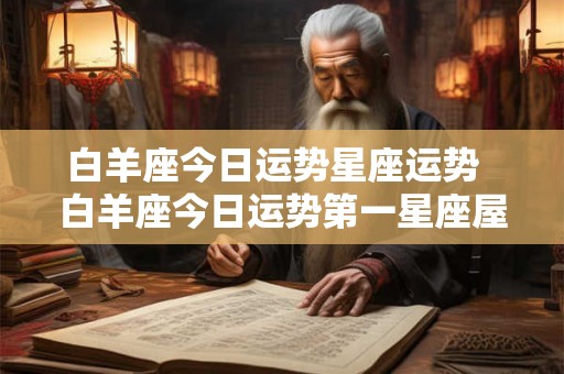 白羊座今日运势星座运势  白羊座今日运势第一星座屋
