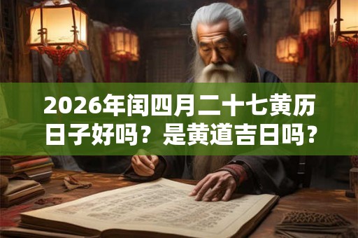 2026年闰四月二十七黄历日子好吗？是黄道吉日吗？