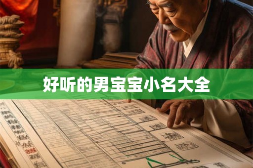 好听的男宝宝小名大全 好听的男宝宝小名大全