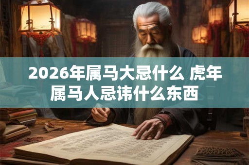 2026年属马大忌什么 虎年属马人忌讳什么东西 2026年属马大忌什么 虎年属马人忌讳什么东西