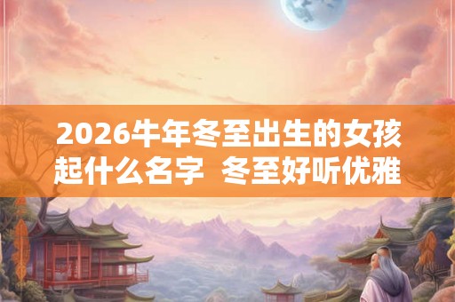 2026牛年冬至出生的女孩起什么名字  冬至好听优雅的女孩名字